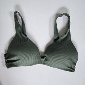 H&M khaki green push up bikini top size US 10